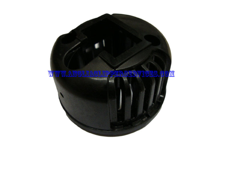 Black plastic cap with vents to fit end of Oster clipper