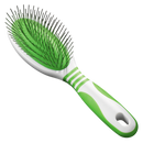 Green and White pin brush