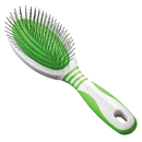 Green and White handled Pin Brush