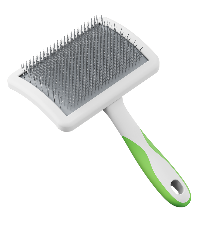 Soft toothed slicker brush