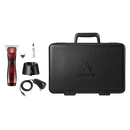 Red Dog Grooming Clipper shown with Charger and Case