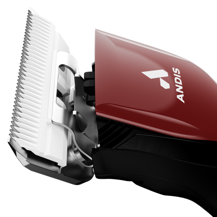 Ceramic Wide Blade shown being fitted to Red Clipper