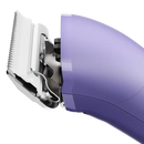 Purple clipper shown with blade being attached