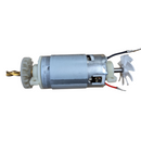 Electric motor with plastic cooling fans either end