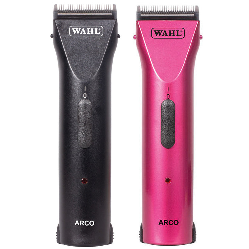 Pink and Black Wahl Arco Clippers Together