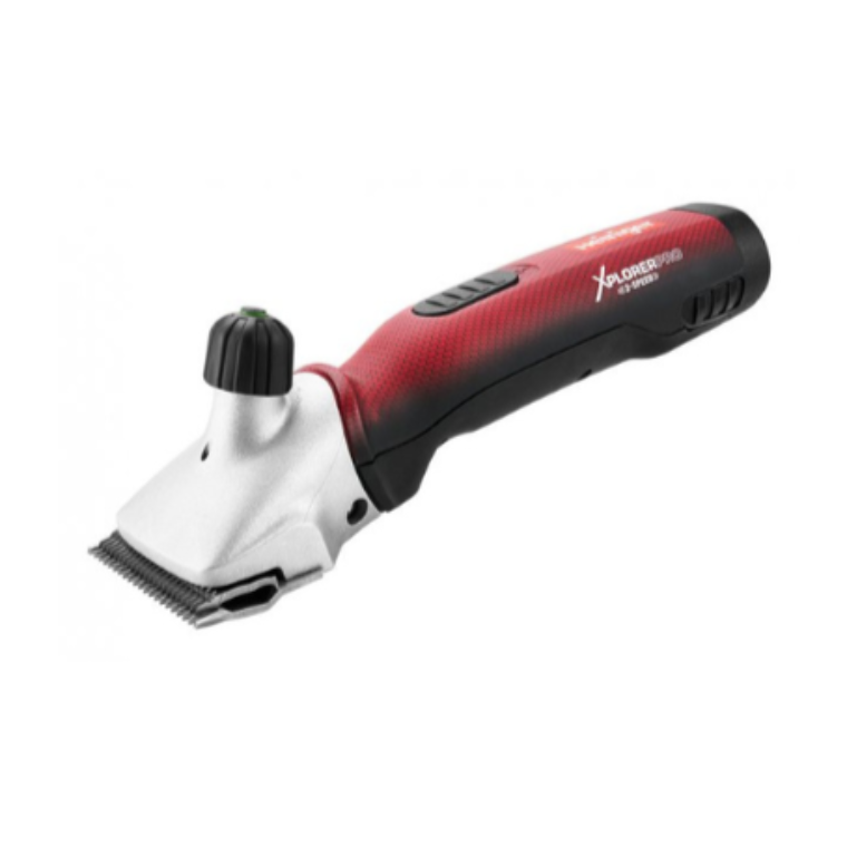 Heiniger XploerPro in red with battery and blade fitted