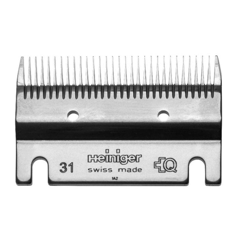 Heiniger 31-15 standard Horse grooming clipper blade set in plastic packaging