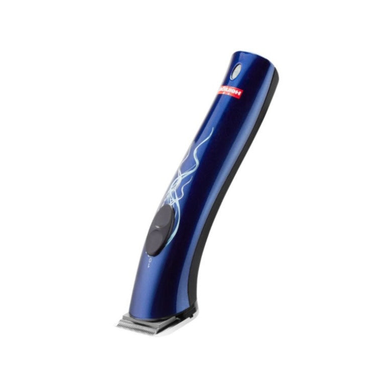 Heiniger Mini Style Cordless Dog Trimmer in Dark Blue with white swirl design