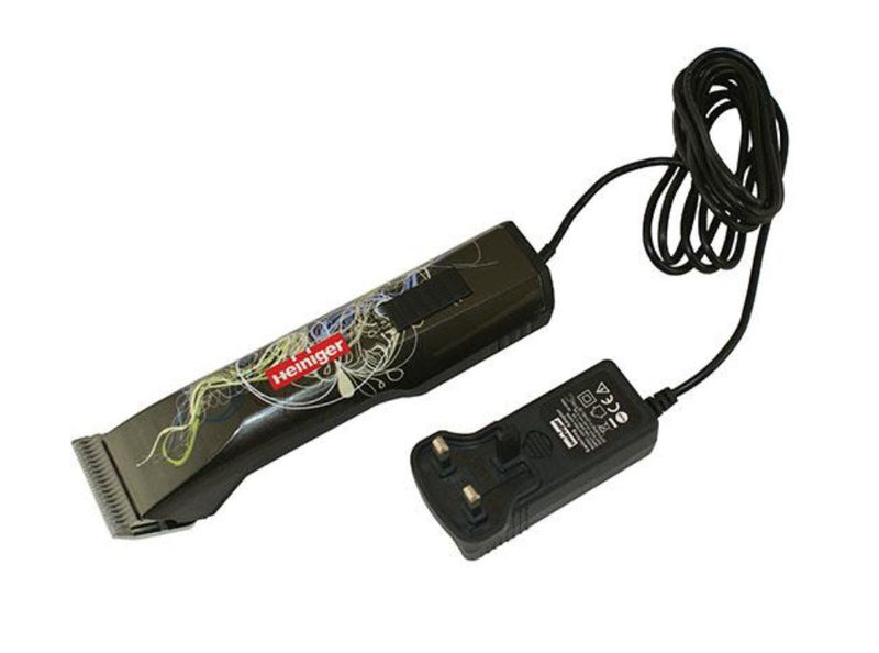 Heiniger saphir corded dog grooming clippers in Black/Grey with 240V adaptor