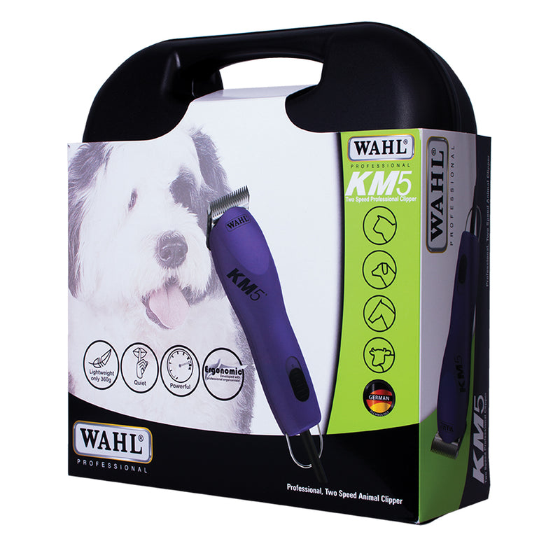 Wahl KM5 professional dog grooming clippers with UK cable in Purple